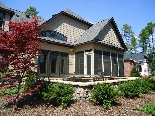 example of a landscaped patio